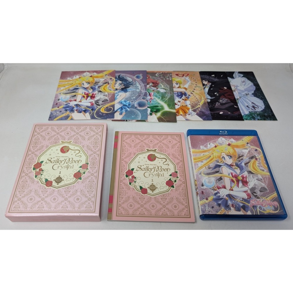 Sailor Moon Crystal Set 1‎ Limited Edition Box Set W/ Artbook Postcards Blu-ray